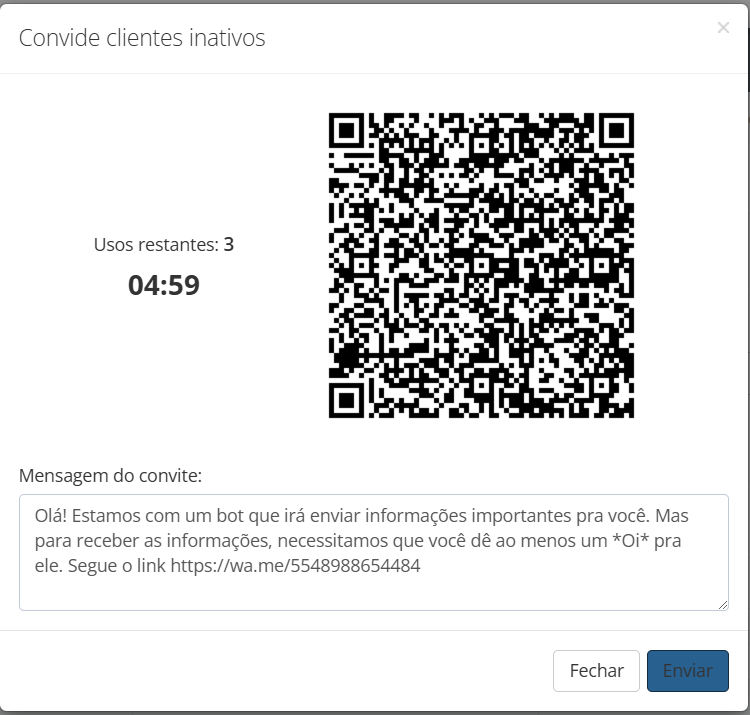 Tela de Conexão do Whatsapp